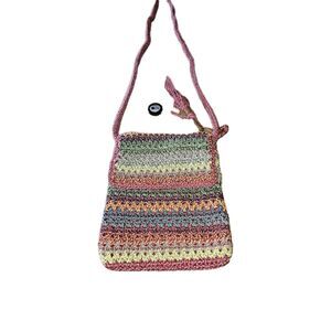 The Sak Colorful Crochet Lined Crossbody‎ Bag W/matching Tassel